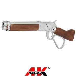 WINCHESTER 1873 6MM GAS SILVER REAL WOOD A&K (T70265)