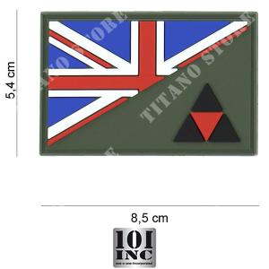 3D PATCH PVC INFANTRY UK HALF FLAG 19066 101 INC (444130-7397)