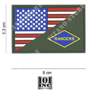 3D PATCH PVC RANGERS HALF FLAG 19060 101 INC (444130-7392)