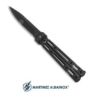 BUTTERFLY KNIFE 9.5Cm BLADE MAN / BLACK ALBAINOX (ALB-02145)