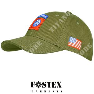 FOSTEX GREEN 82ND AIRBORNE BASEBALL CAP (215151-224-OD)