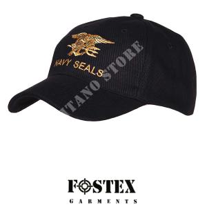 BASEBALL CAP BLACK NAVY SEALS FOSTEX (215150-205-BK)