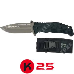 BLACK KNIFE BLADE 5,8 CM. WITH CLIP K25 (K25-18775)