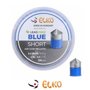 LEADS BLUE PISTOL SHORT CAL 4,5MM 250pcs ELKO (ICM100)