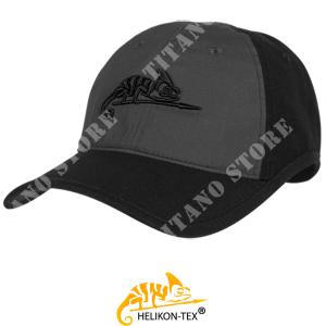 BLACK/GRAY BASEBALL CAP WITH HELIKON LOGO (CZ-LGC-PR-0135B)