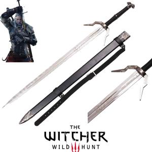 GERALT THE WITCHER SILVER SWORD WITH RUNES (T23-11)
