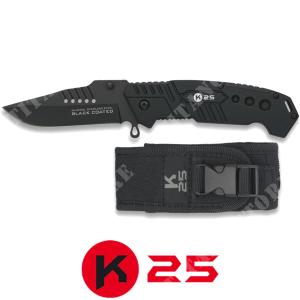 BLACK TACTICAL KNIFE WITH K25 SHEATH (K25-19780)