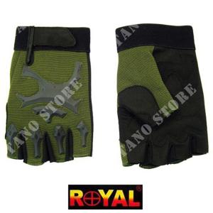 TACTICAL GLOVES IN CORDURA AND GREEN RUBBER WITH HALF FINGERS ROYAL SIZE L (GL51VL)