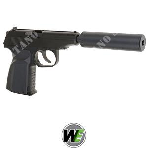 MK BLACK PISTOL 6mm CON SILENCIADOR DE GAS WE (WET-02-009254)