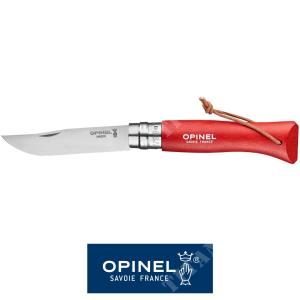 COUTEAU N8 COLORAMA ROUGE INOX OPINEL (OPN-001705)