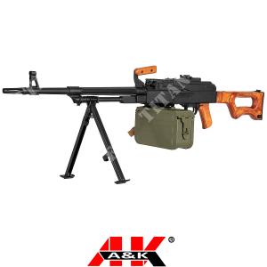 PKM BLACK / WOOD GUN GUN WITH A&K BIPOD (T66497)