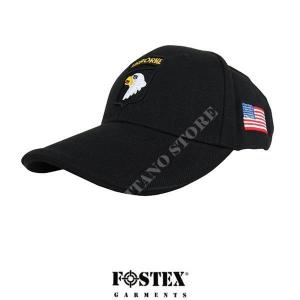BASEBALL CAP 101. AIRBORNE BLACK FOSTEX (215151-223-BK)