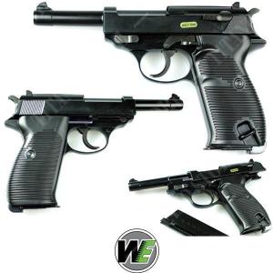 GAS PISTOL P38 WALTHER BLACK BLOWBACK WE (T51127)