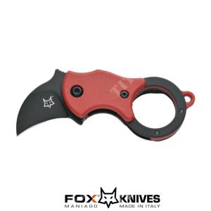 MINI-KA KARAMBIT KNIFE BLACK BLADE RED HANDLE FOX (FX-535 RB)
