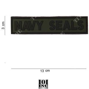 PATCH 3D PVC NAVY SEALS GREEN / BLACK 101 INC (444120-3529)