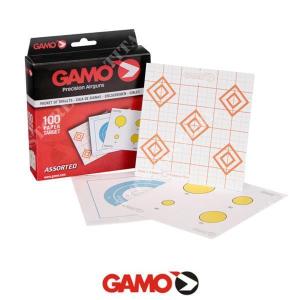 PACK OF 100 ASSORTED TARGETS 14x14 GAMO (6212112)