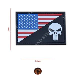 PATCH PVC FLAG USA-SKULL BR1 (PPVC202)