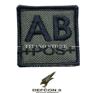 GREEN AB POSITIVE BLUTGRUPPE PATCH DEFCON 5 (D5-TVGS-POS OD AB)