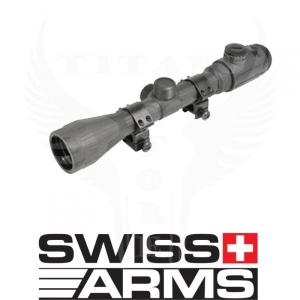SWISS ARMS 3-9X40 RETICLE ILL SCOPE + RUBBER MOUNTS (263881)