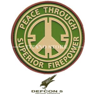 PATCH PEACE GREEN DEFCON 5 (D5-JTG-03M)