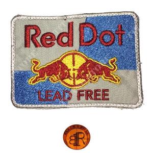 MALE RED DOT EMBROIDERED PATCH - LEAD FREE OFFICE EQ BR1 (PRC543)