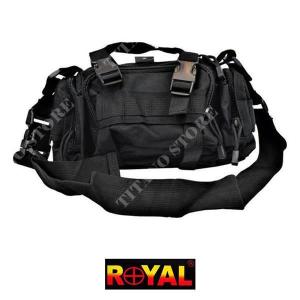 BLACK TACTICAL BAG FOR HAND OR SHOULDER TRANSPORT, EXTERNAL DIMENSIONS CM 30X16X13 ROYAL (B88023B)