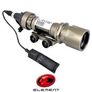 M951 TAN LED TORCH WITH REMOTE AND ATTACHMENT FOR ELEMENT SLIDES (EL-EX108T)