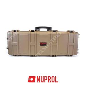 X-LARGE TACTICAL CASE IN PVC WITH RUBBER WHEELS INJECTION TAN WAVE VERSION NUPROL (NHC-03-TAN)