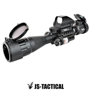 COMBO OPTICS 3-9x40 WITH RED DOT AND LASER JS-TACTICAL (JS-COMBO1)