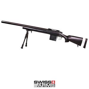 SNIPER SAS 04 RIFLE BLACK SPRING WITH BIPOD 6mm SWISS ARMS (280732)