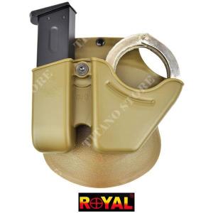 HOLSTER HANDCUFFS AND TAN ROYAL CHARGER (HVAR-T)