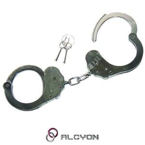STEEL DOUBLE CLOSING HANDCUFFS WITH ALCYON KEYS (910-025)