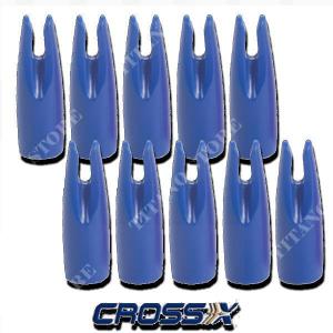 10 NOCKS ARROW LARP BLUE CROSS-X (53P602-10)