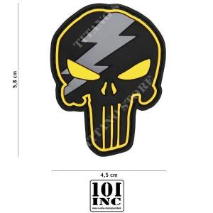 PATCH 3D PVC PUNISHER THUNDER GIALLO 19060 101 INC (444130-5306)