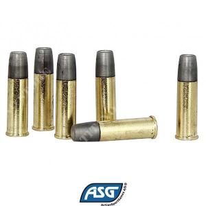 SET 6 BRASS CASES FOR REVOLVER SCHOFIELD ASG (19305)