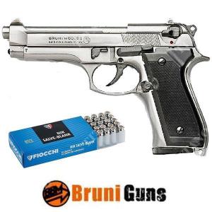 92 SILVER 9MM + SCATOLA CARTUCCE BRUNI (BR-1305N+CARTUCCE)
