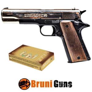 BLANK GUN B96 8MM BICOLOR + BRUNI CARTRIDGE BOX (BR-1500BN+CARTRIDGES)