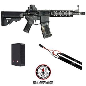 M4 RIS CQB BLACK + 7.4V LIPO BATTERY + ARES BATTERY CHARGER (AM8BKIT)