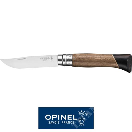 KNIFE N.08 ATELIER WALNUT AND EBONY STAINLESS STEEL OPINEL (OPN-002173)