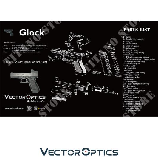 TAPIS DE BANC D&#39;OPTIQUE VECTORIELLE GLOCK (VCT-SCBM-02)