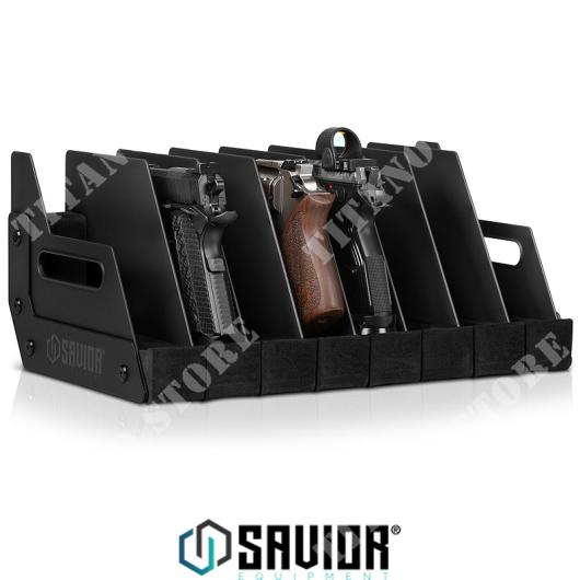 Black savior pistolenkoffer mit 8 plätzen (svr-rk-hd-x8-bk): Starke fälle  für Airsoft