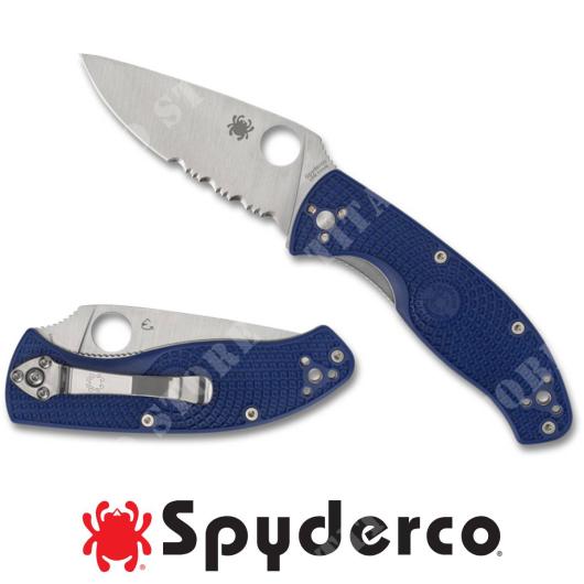 KNIFE TENACIOUS FRN BLUE S35VN COMBO SPYDERCO (C122PSBL)