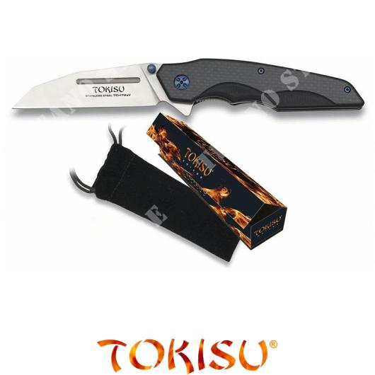 FOLDING KNIFE G10 HANDLE DROP BLADE Cm 9.5 TOKISU (TKS-18449)
