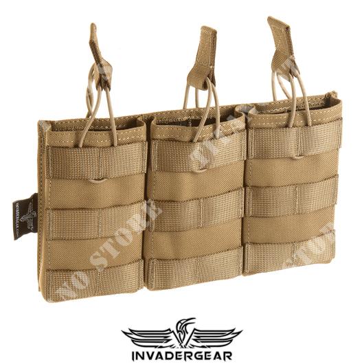 RAPID TRIPLE POUCH 5.56 COYOTE MAGAZINES INVADER GEAR (INV-16612)