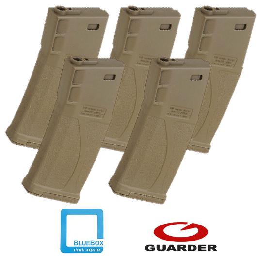 5 CHARGEURS MID-CAP TAN M4 140BB GUARDER (GRD-BBAM-101-TAN-5)