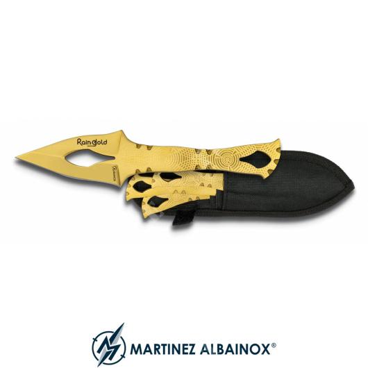 SET 3 GOLD RAIN GOLD THROWING KNIVES ALBAINOX (ALB-32339)