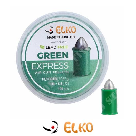 PINS GREEN EXPRESS CAL 5,5MM 100pcs ELKO (ICM106)