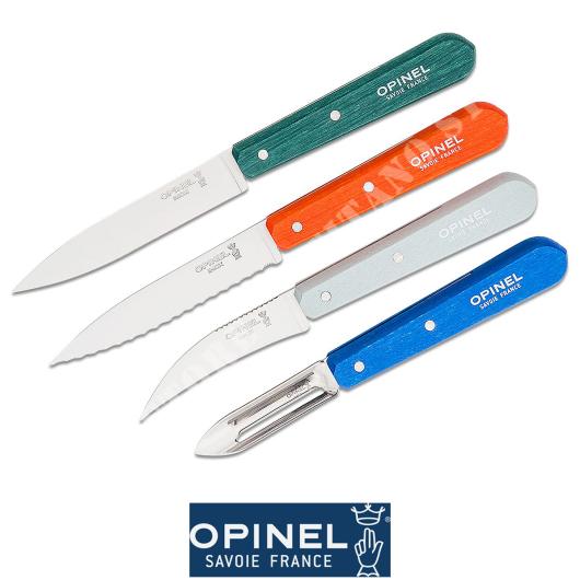SET 4 ESSENTIELS DU CUISINIER COLORED OPINEL KNIVES (OPN-025761)