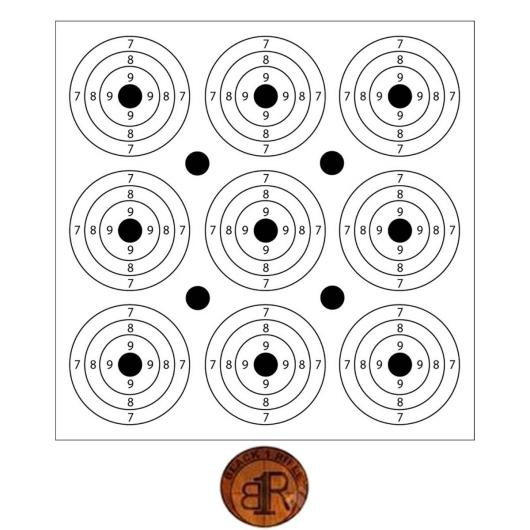 CENTER 14X14 WITH 9 TARGETS 50 PIECES BR1 (C.50PZ.HD)