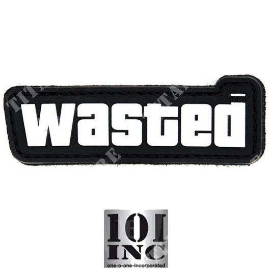 3D PATCH IN PVC WASTED BLACK / WHITE 101 INC (444100-3864)